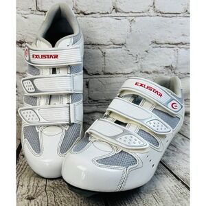 Exustar E-SR442 Cycling Road Bike Shoes US 7 EU 40 White Womens